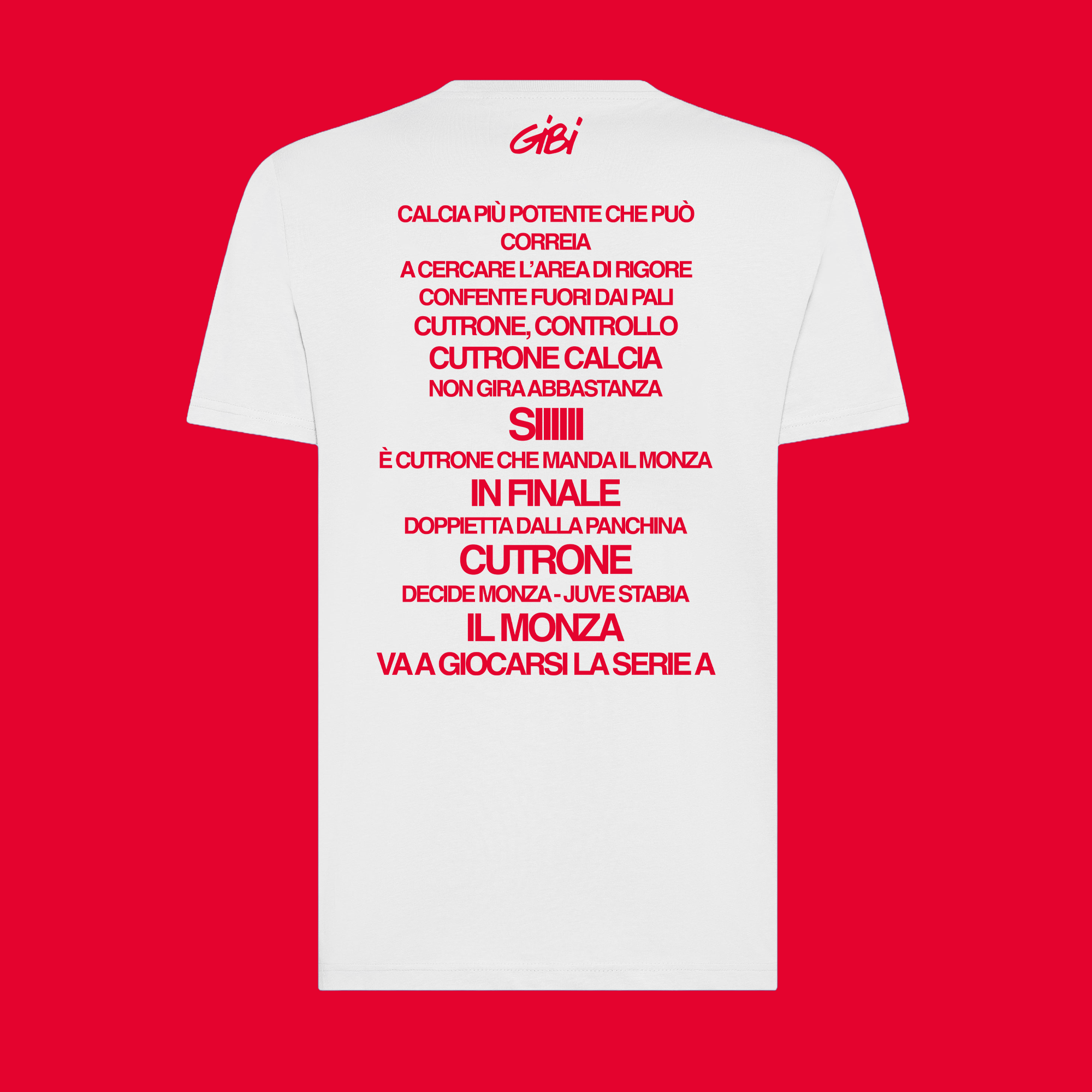 Maglietta Gibi Merch DOPPIETTA DALLA PANCHINA con stampa colorata, dettaglio frontale, tessuto morbido e comodo.
