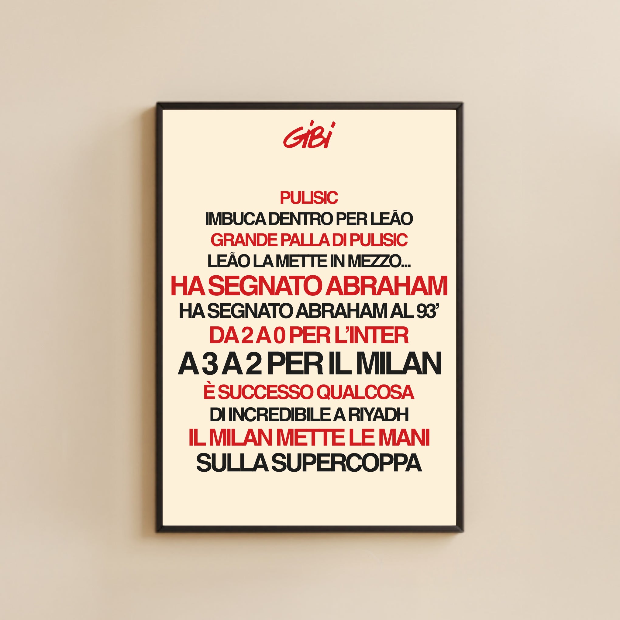 Poster HA SEGNATO ABRAHAM - Gibi