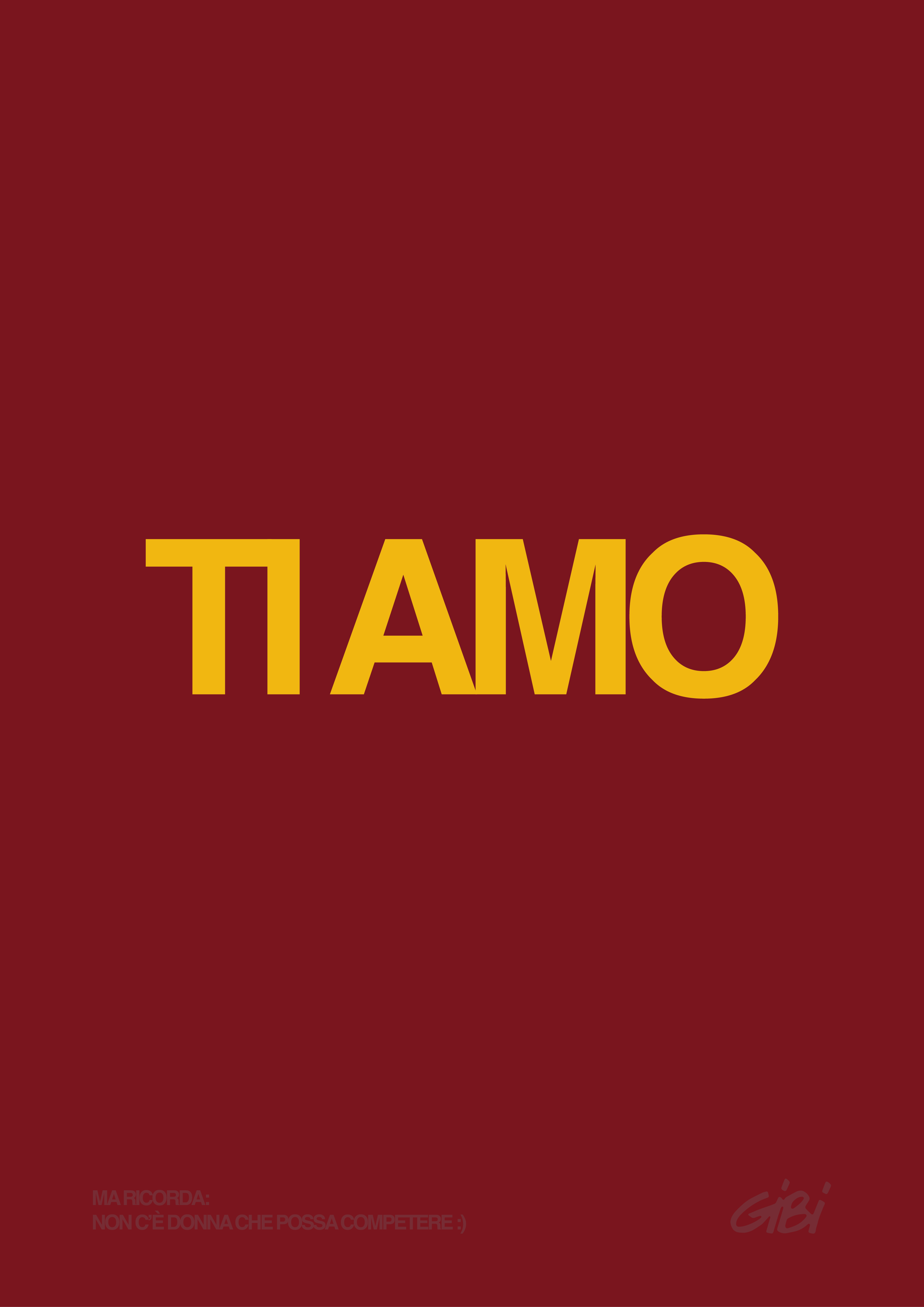 Poster "TI AMO" Omaggio - Gibi