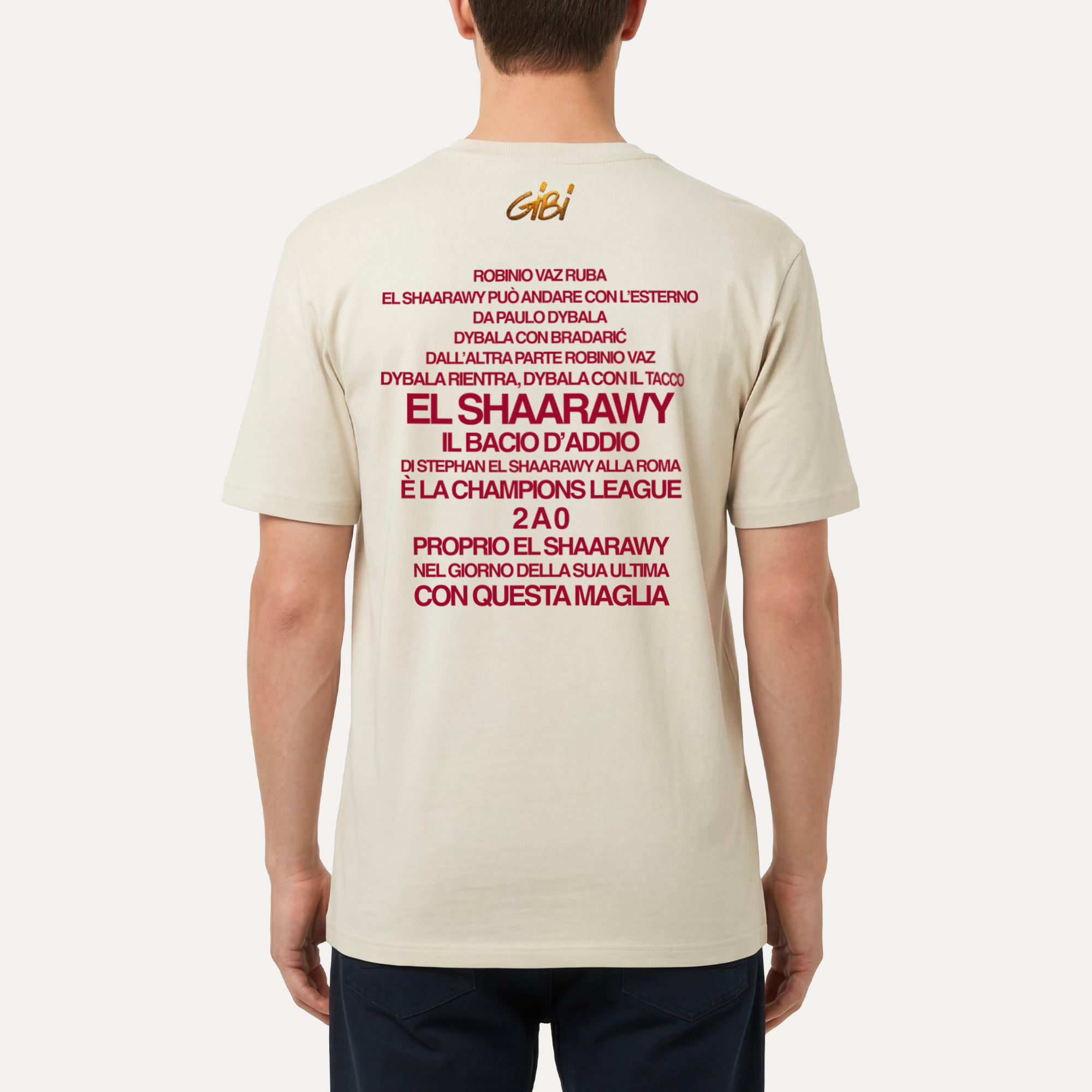 T-shirt Gibi Merch IL BACIO D'ADDIO con stampa retro, tessuto morbido e comodo, colore nero.