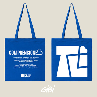 Borsa shopper blu royal Gibi Merch con manici resistenti e design elegante, ideale per spesa e uso quotidiano.