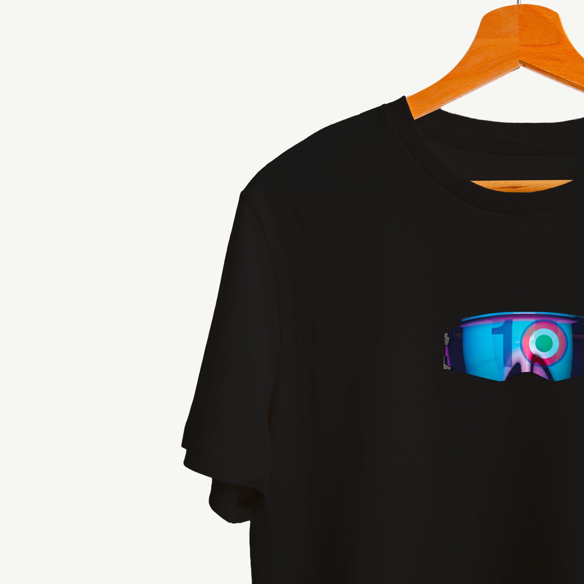 T-shirt Gibi Merch CAMP10NI in cotone con stampa grafica, maniche corte e collo rotondo, vista frontale.