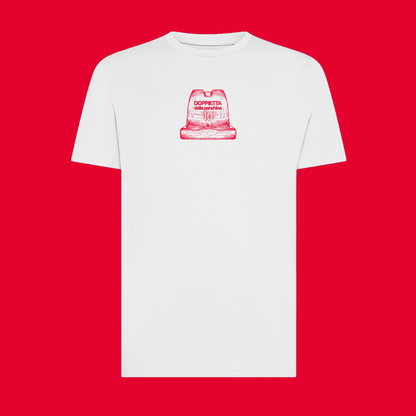 Maglietta Gibi Merch DOPPIETTA DALLA PANCHINA con grafica originale, tessuto comodo e stile sportivo.