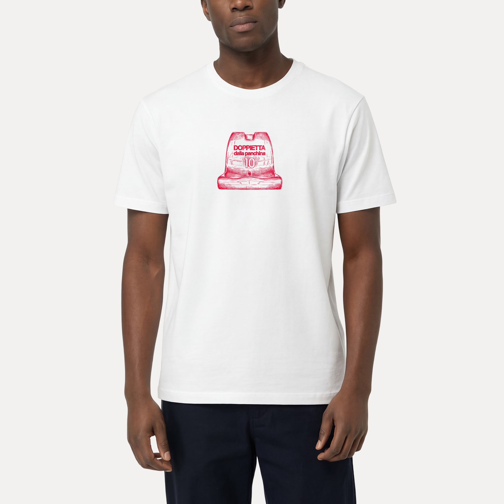 Maglietta Gibi Merch DOPPIETTA DALLA PANCHINA, con grafica sportiva, tessuto morbido e dettagli colorati.