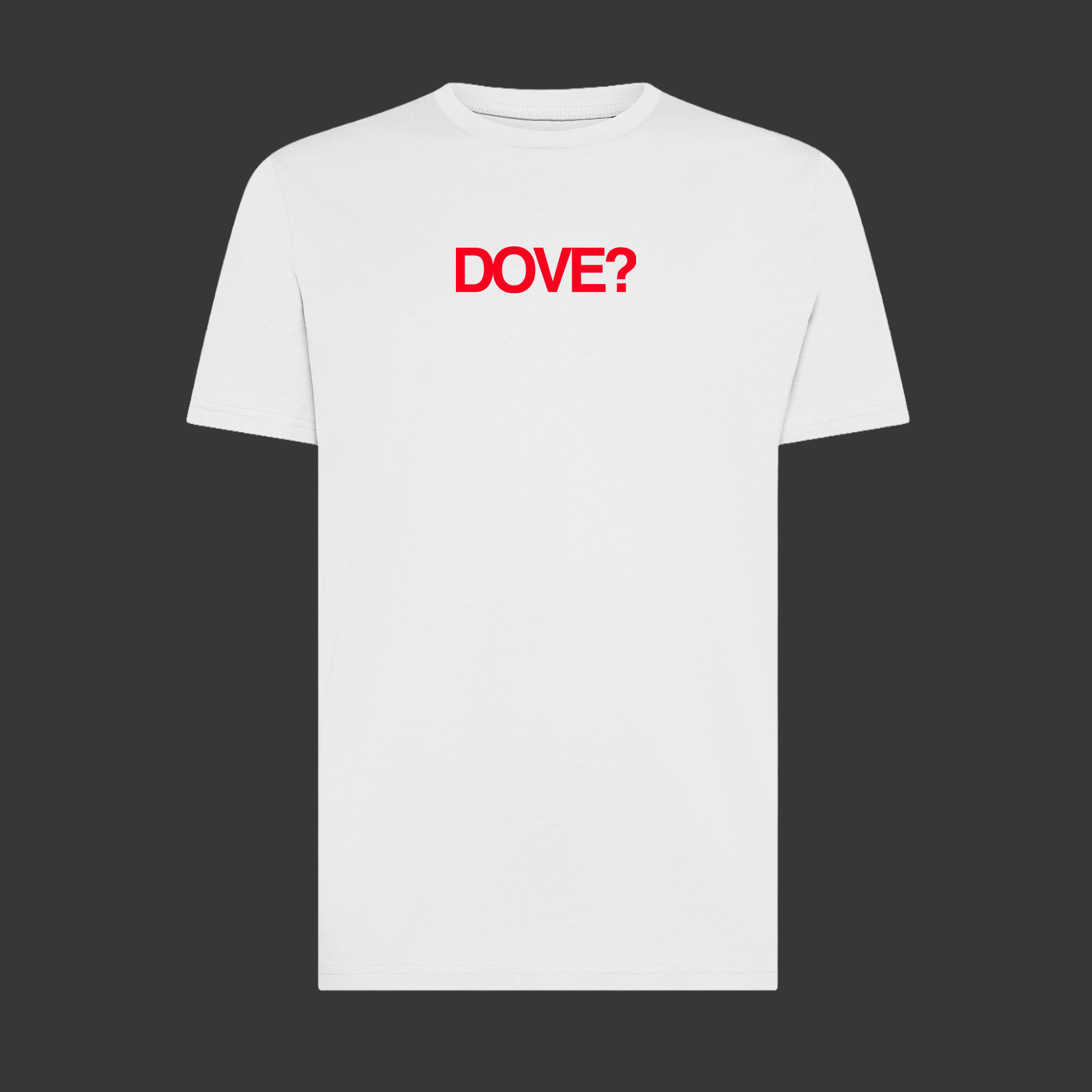 Maglietta Gibi Merch DOVE con stampa frontale digitale, cotone comodo e design moderno visibile nella foto.