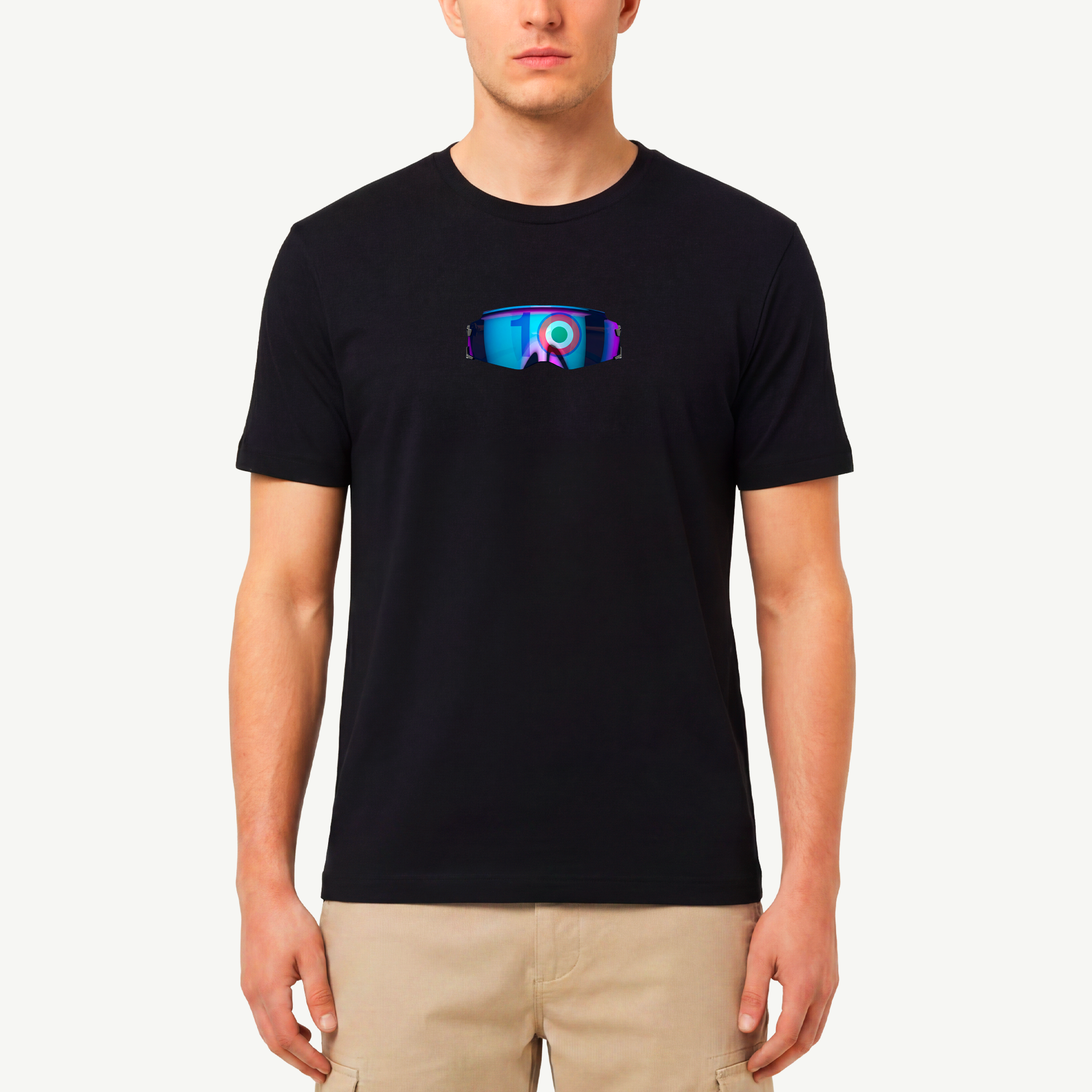 T-shirt Gibi Merch CAMP10NI con stampa frontale, tessuto morbido e comodo, vista frontale del capo.