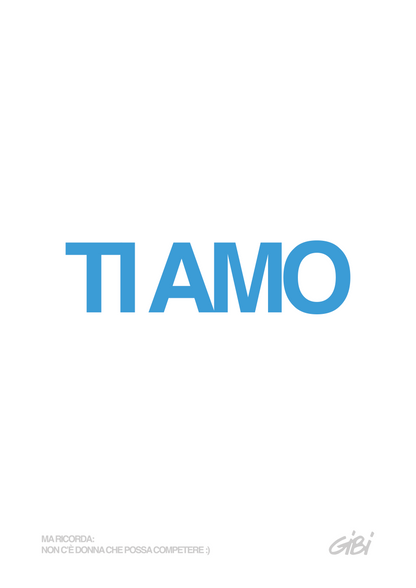 Poster "TI AMO" Omaggio - Gibi