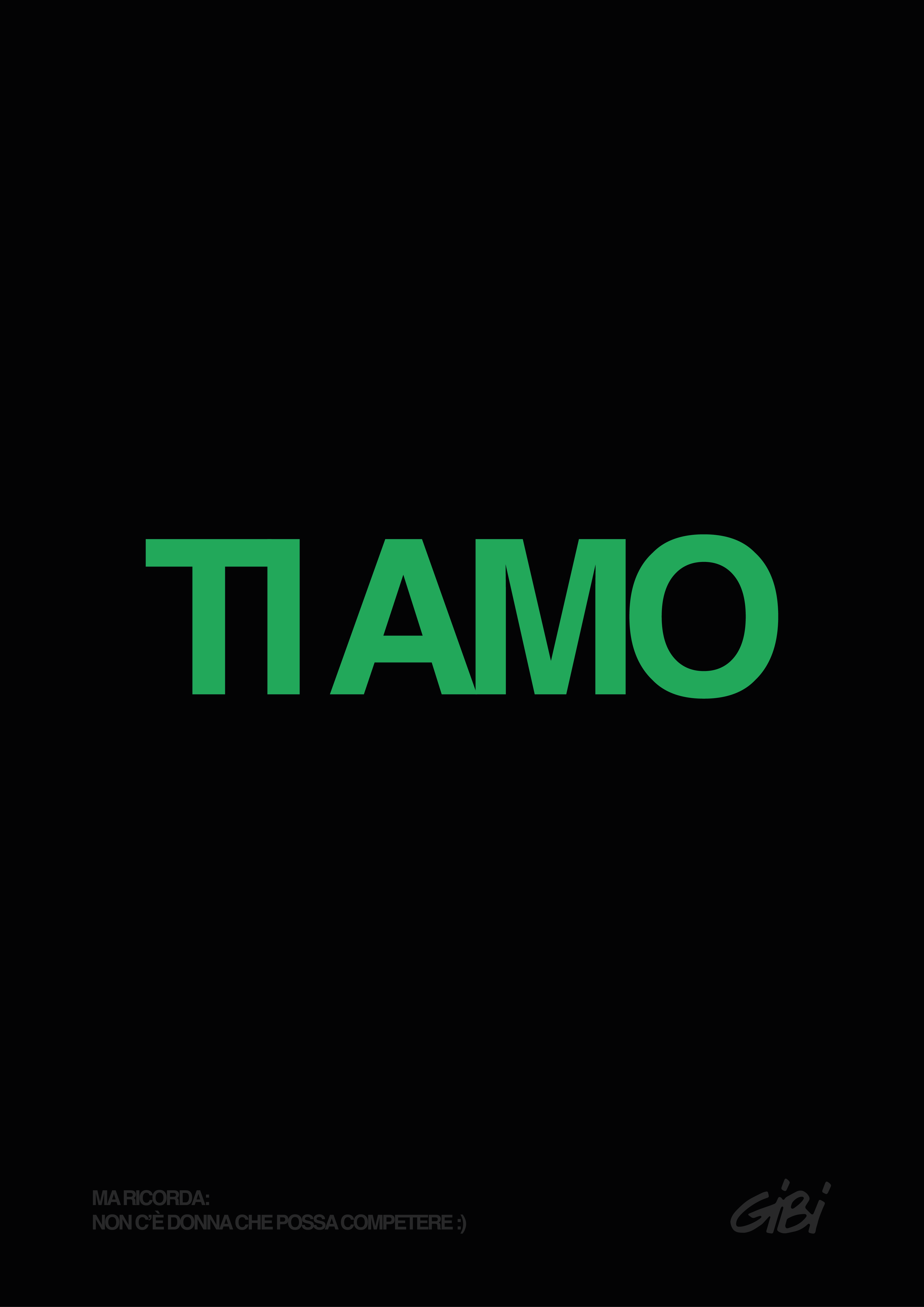 Poster "TI AMO" Omaggio - Gibi