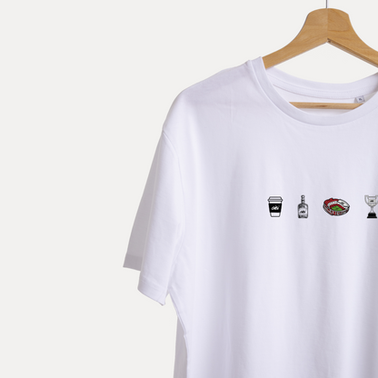 Maglietta Gibi Merch "LLÈVAME A SEVILLA" con stampa colorata, tessuto morbido e comodo, ideale per fan di Siviglia.