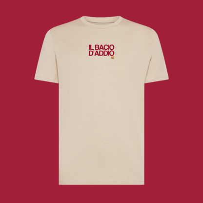 Maglietta Gibi Merch IL BACIO D'ADDIO con stampa frontale, tessuto morbido e vestibilità comoda.