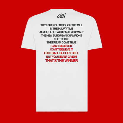 Maglietta Gibi Merch "The Dream Come True" con design retro a cuore digitale, fronte visibile e dettagli colorati.