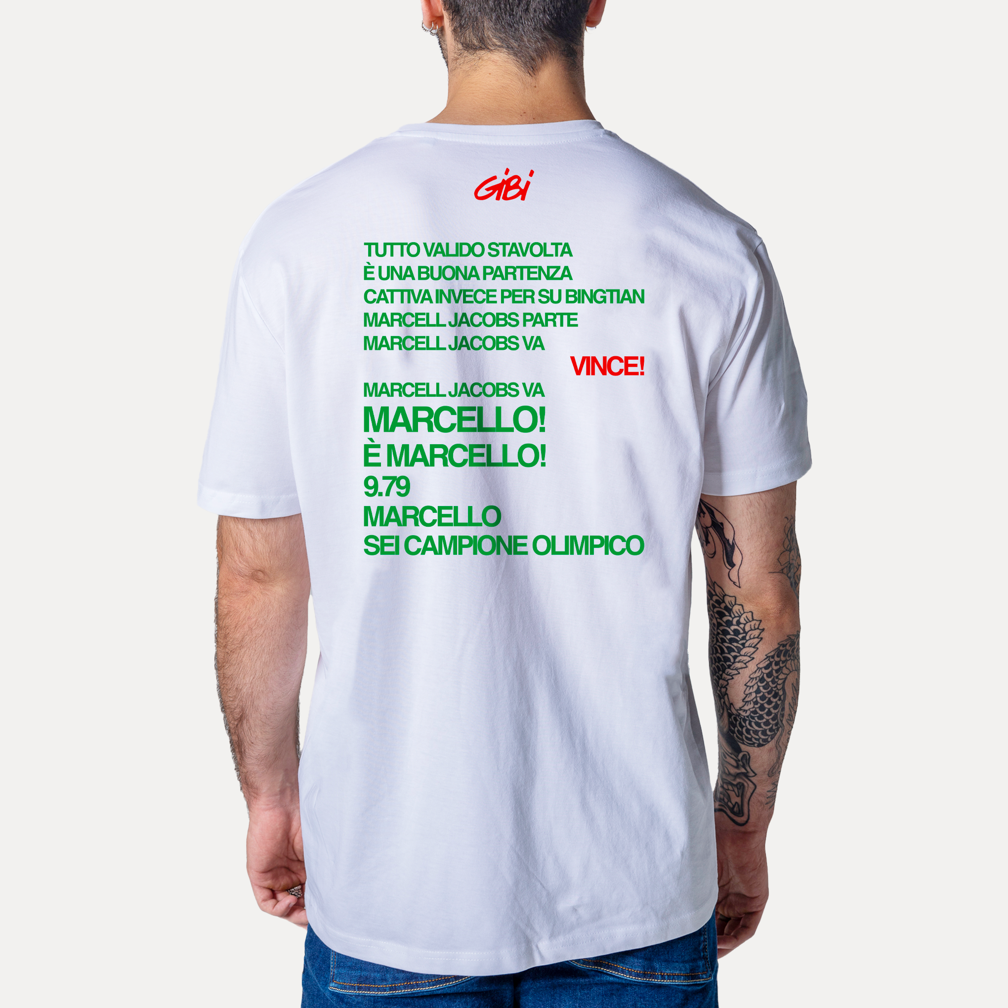 T-Shirt MARCELLO, SEI CAMPIONE OLIMPICO