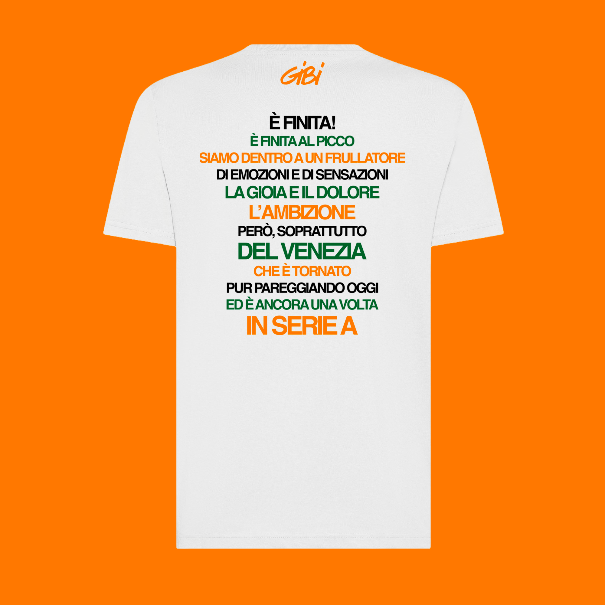 T-shirt VeneziA Gibi Merch con stampa digitale retro di Venezia, dettagli colorati e design vintage.